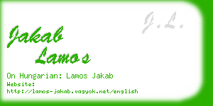 jakab lamos business card
